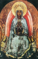 Царица Небесная. Эскиз росписи для церкви Святого Духа в Талашкине